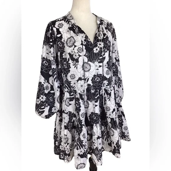 Seafolly Australia Summer Of Love Long Sleeve Cover-Up Dress Size S/M - Picture 10 of 13